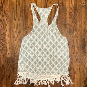 Victoria's Secret Blue and White Patterned bathing suit cover up